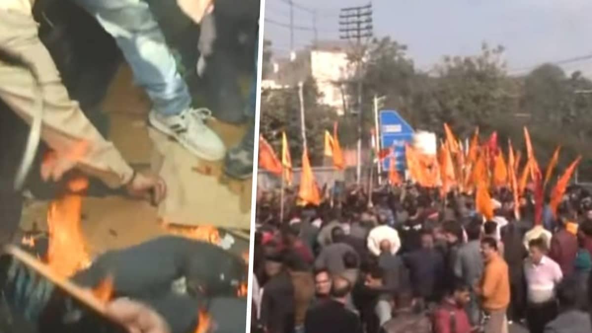 MBBS Admission Row: Protests Rock Lok Bhawan In Jammu, BJP Women’s Wing Joins In, LG’s Effigy Burnt