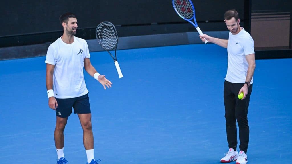 Novak Djokovic Fine Tunes His Skills With Coach Andy Murray In Preparation For Australian Open 2025