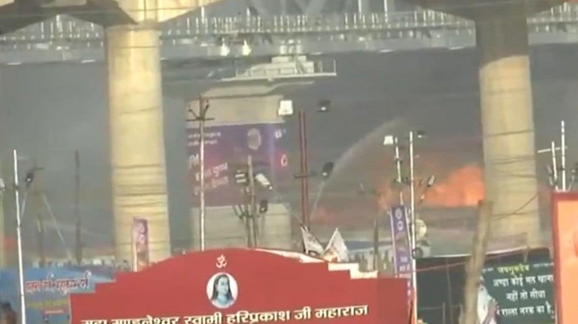 Fire Breaks Out at Maha Kumbh Mela in Prayagraj