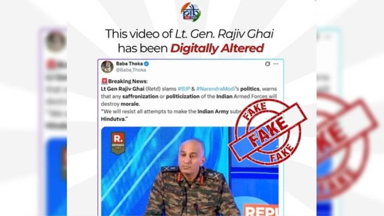 PIB Exposes Pro-Pakistan Social Media Handle’s Deepfake Propaganda Targeting Indian Army DGMO