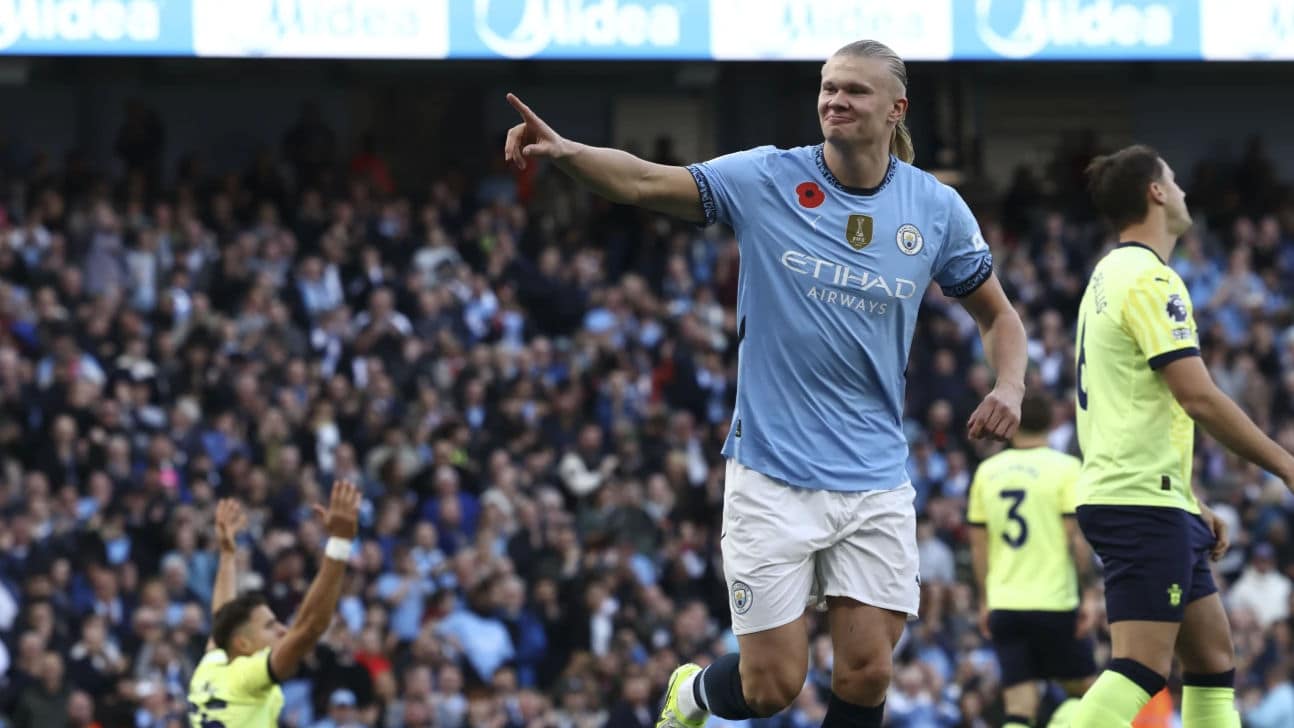 Erling Haaland Strikes Again As Manchester City Beat Southampton To Go Top Of Premier League Table