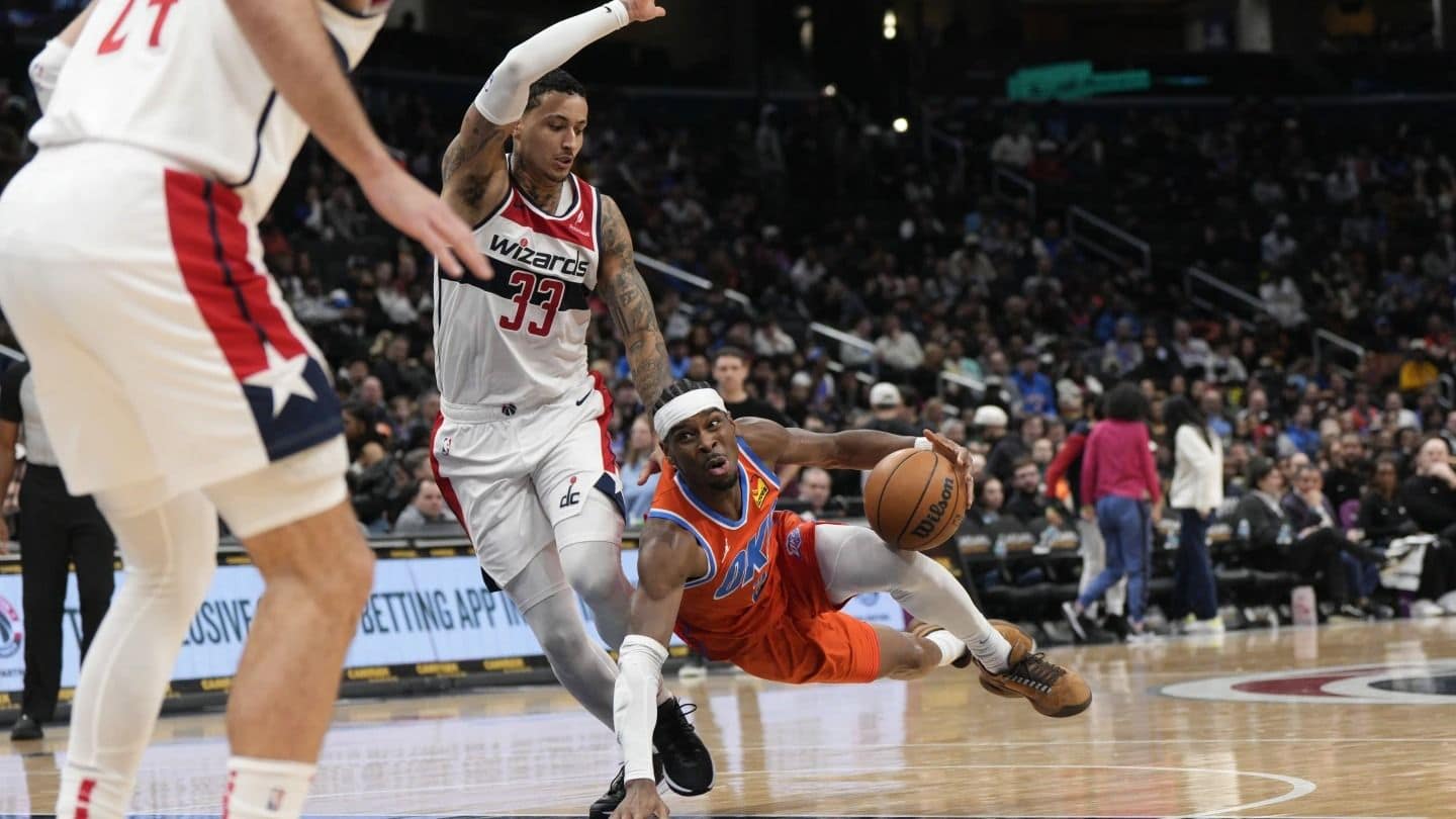 Gilgeous-Alexander Overcomes A Poor Shooting Performance And Leads Thunder Past Wizards 136-95