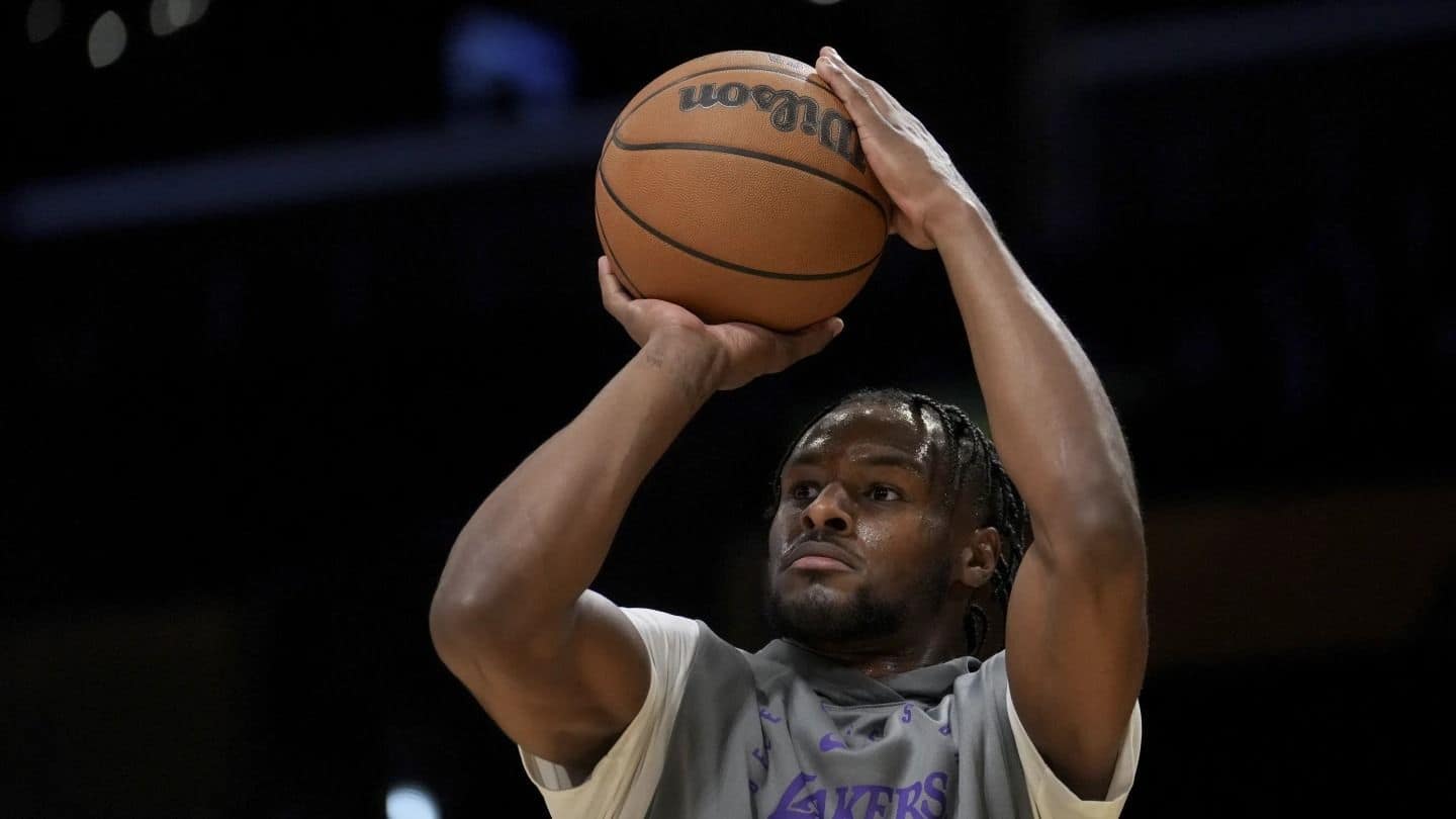 Bronny James expected to begin splitting time between Lakers, G League team after trip