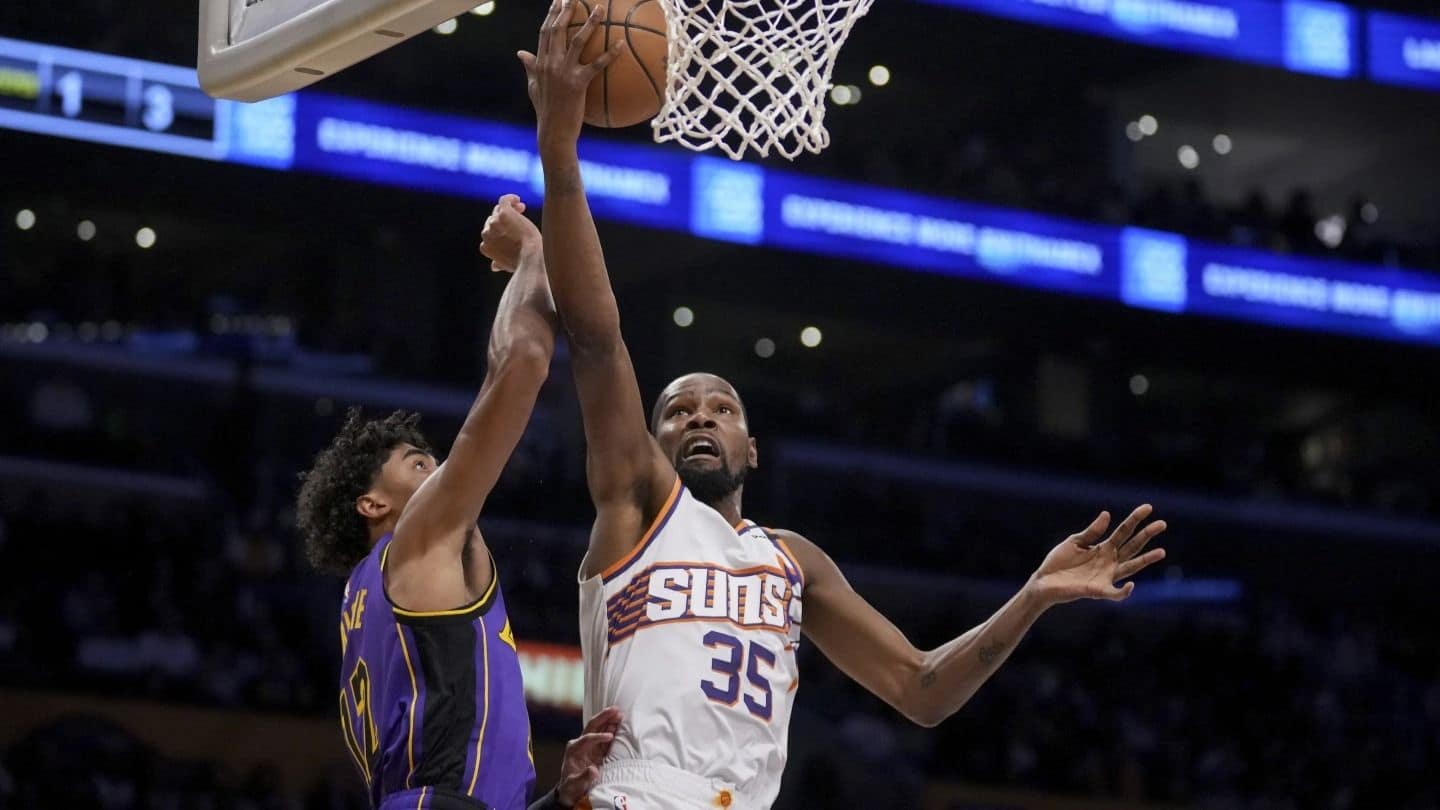 Anthony Davis scores 35 points, the Lakers rally in second half to beat the Suns 123-116