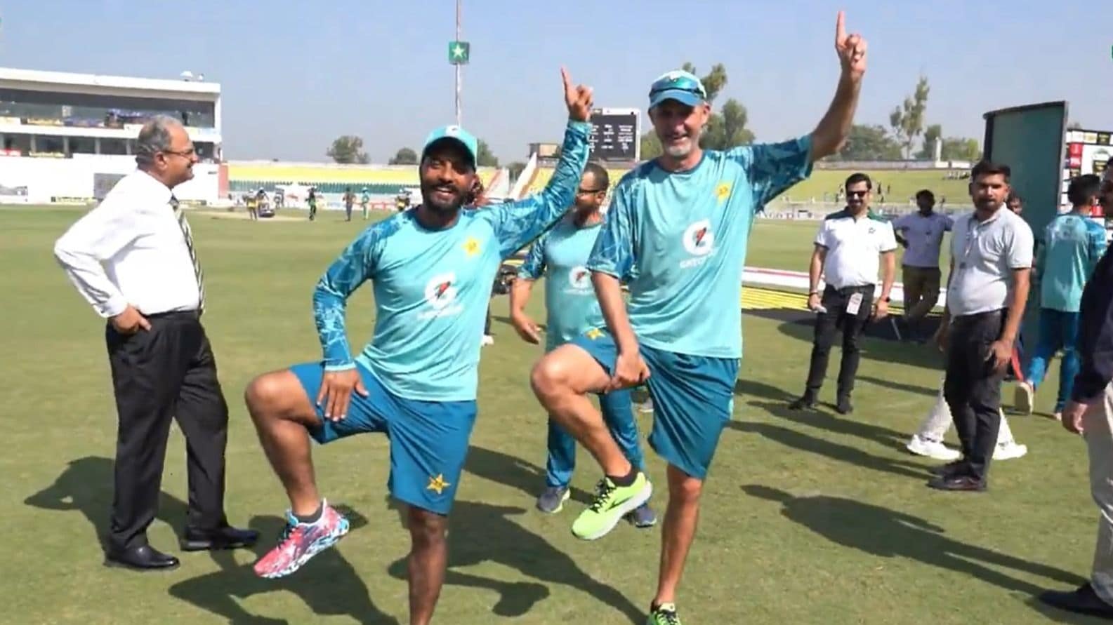 Pakistan Players Emulate Shikhar Dhawan’s Iconic Celebration After Massive Series Win vs England
