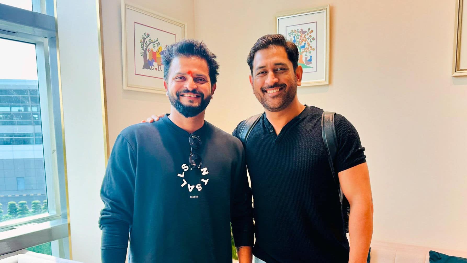 IPL 2025 RETENTION: MS Dhoni Catches Up With Ex-CSK Mate Raina Ahead of Deadline Day; Pic Goes VIRAL
