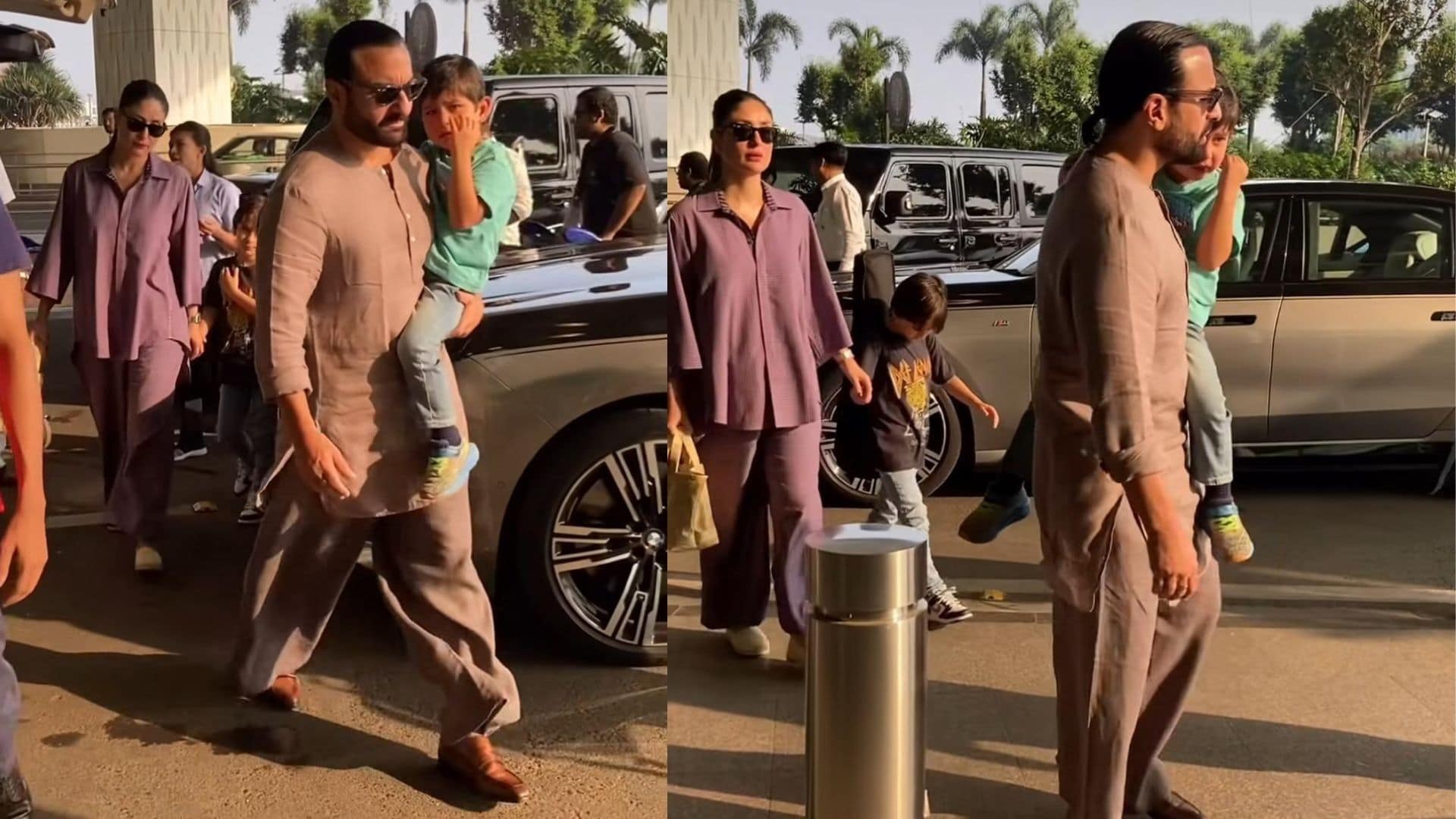 Kareena Kapoor, Saif Ali Khan Jet-Off To Maldives For Diwali Vacation, Don Casual Airport Looks