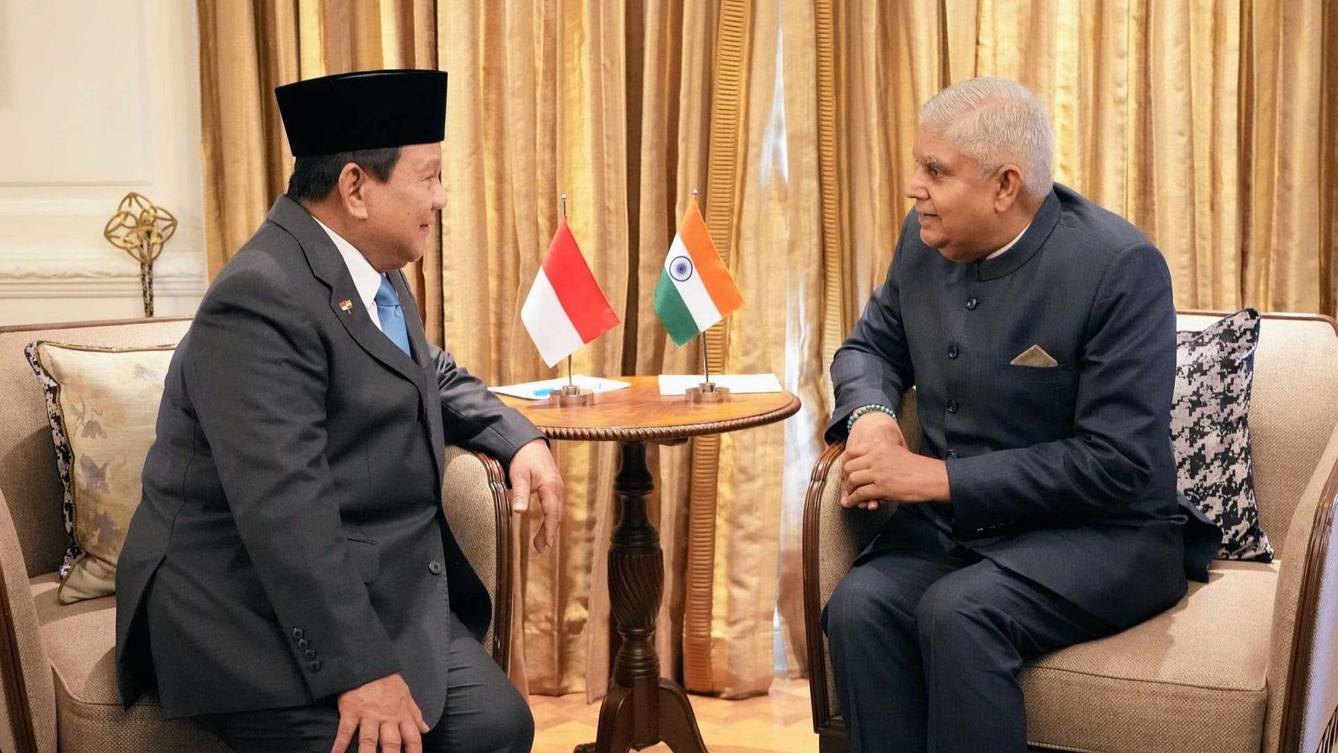 Vice President Dhankhar Meets Indonesian President Ahead of Republic Day Celebrations