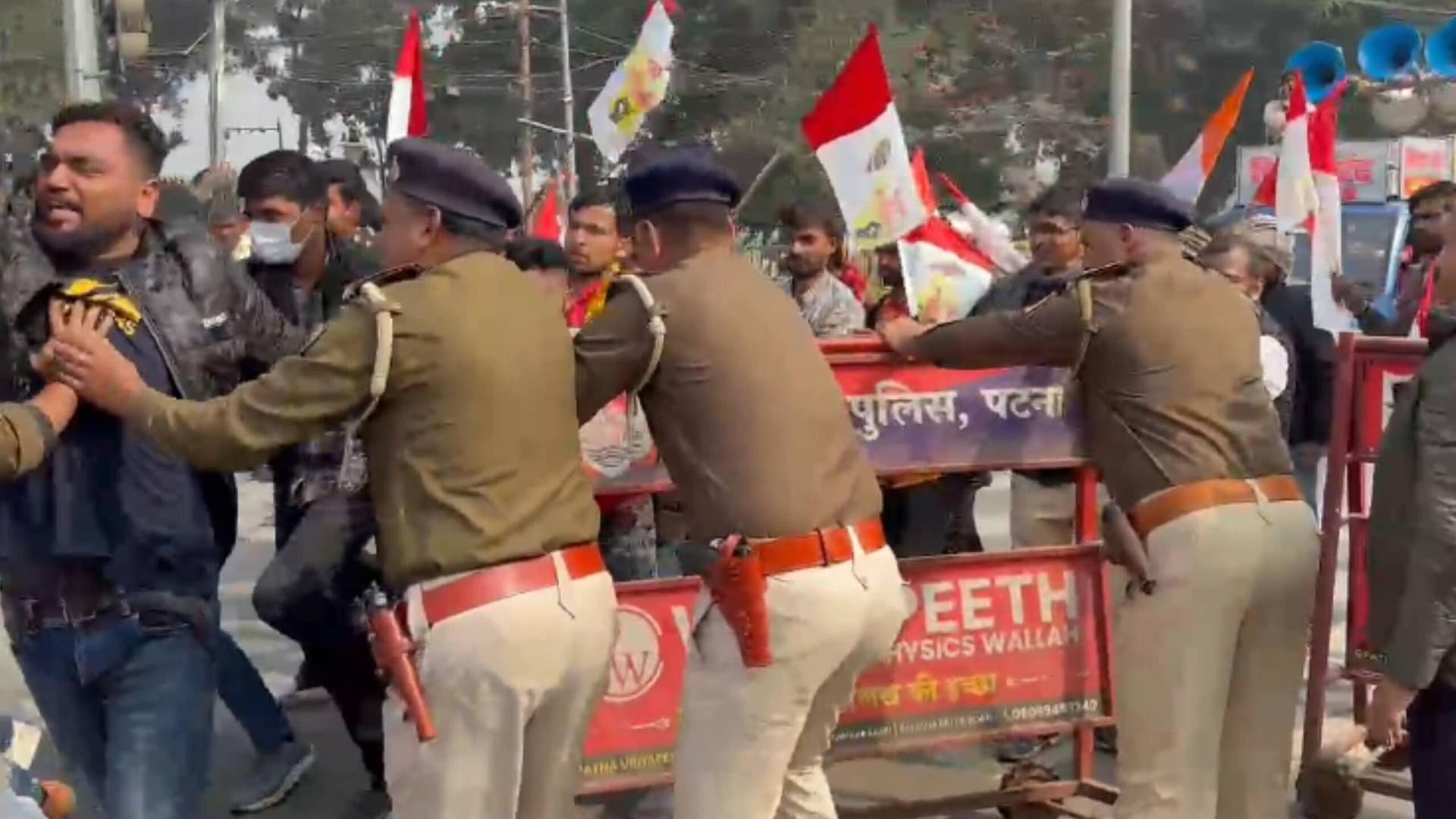 BPSC Row: Pappu Yadav’s Supporters Block Roads, Burn Tires in Bihar