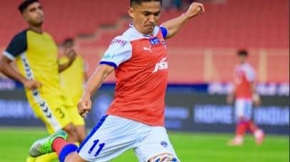 Sunil Chhetri Scores Important Goal To Get Bengaluru FC A Draw Against Hyderabad FC In ISL Game