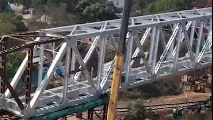 WATCH | Railways Installs 76.2m Track Bridge In Katni in 2.5 Hours
