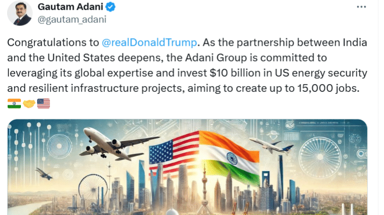 Adani Commits $10 Billion to US Energy and Infra Projects, Aims to Create 15,000 Jobs