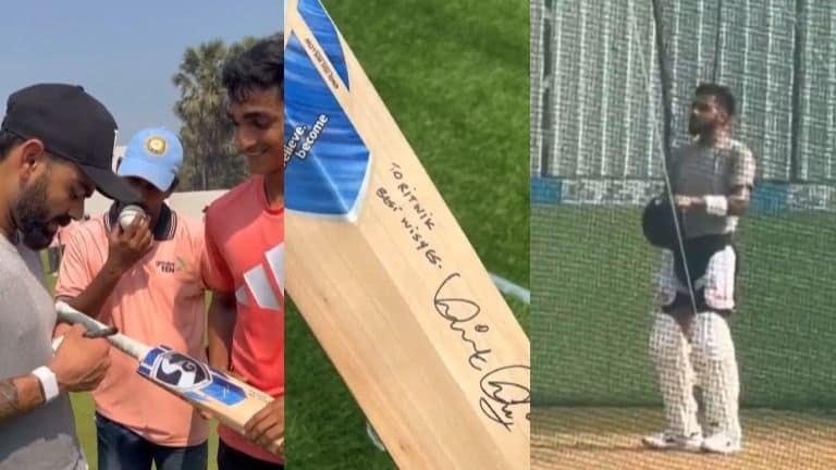 Virat Kohli Gives Autograph To His Fan While Training In Mumbai, Star India Batter Grinds Hard In The Nets With Sanjay Bangar