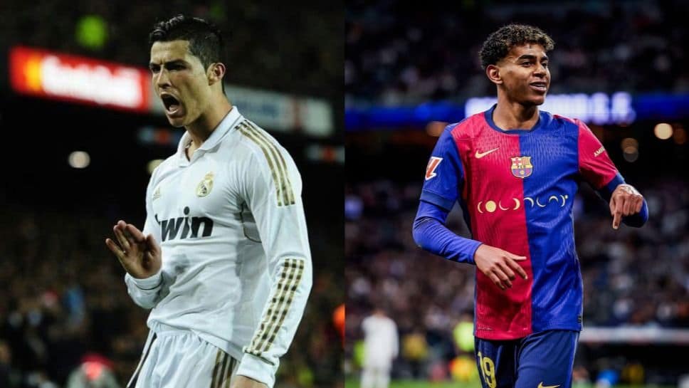 Barcelona’s Lamine Yamal Channels His Inner CR7, Does Ronaldo’s Celebration Against Real Madrid