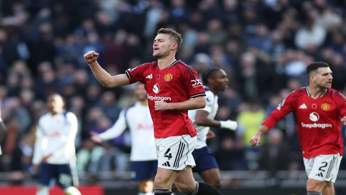Premier League: Late Matthijs de Ligt Header Rescues A Point For Manchester United Against Tottenham Hotspur In 2-2 Thriller
