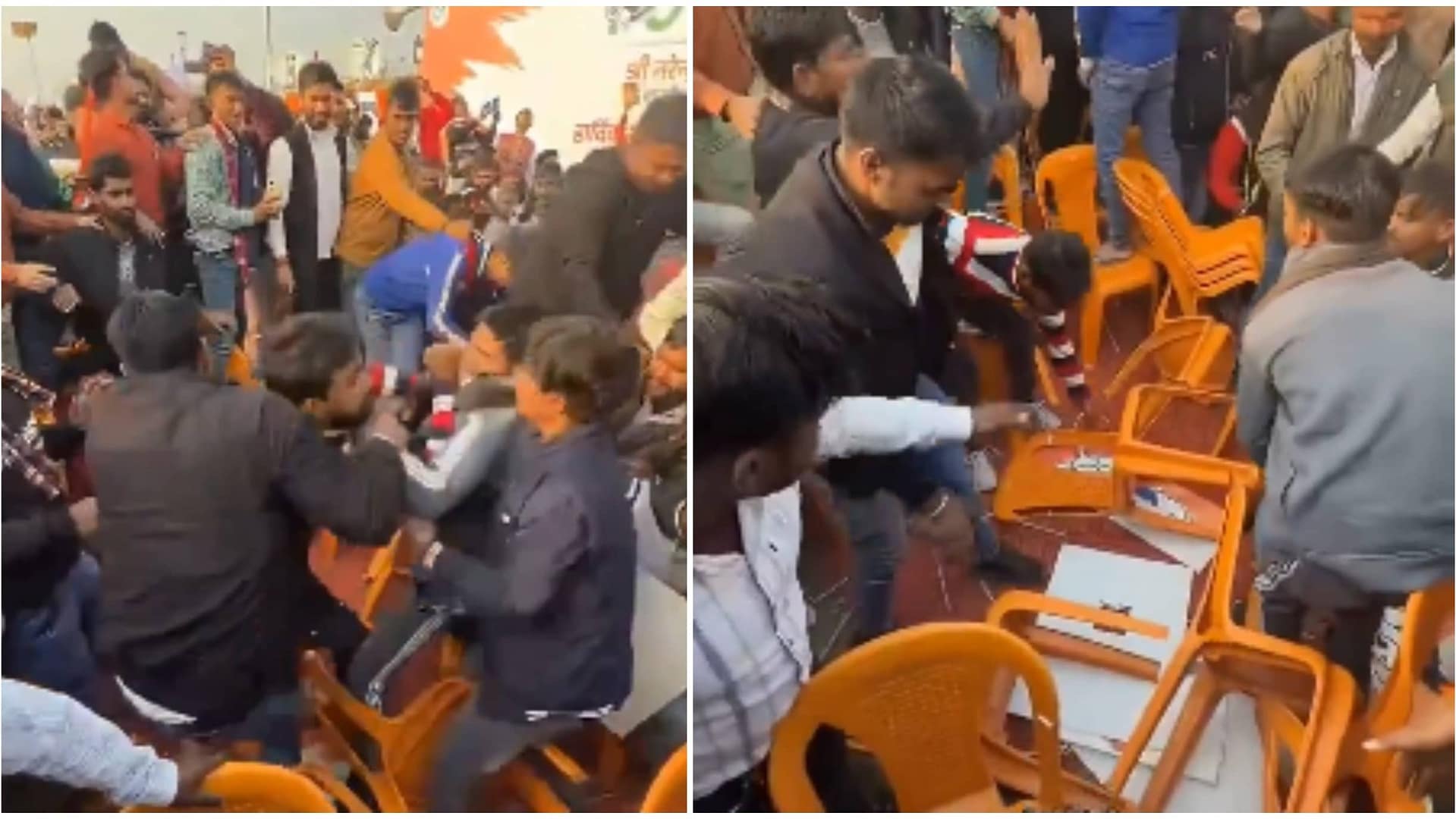 After Flower Pot Theft, New Video Shows People Fighting Over Samosas In Middle Of PM Modi’s Speech In Lucknow | WATCH