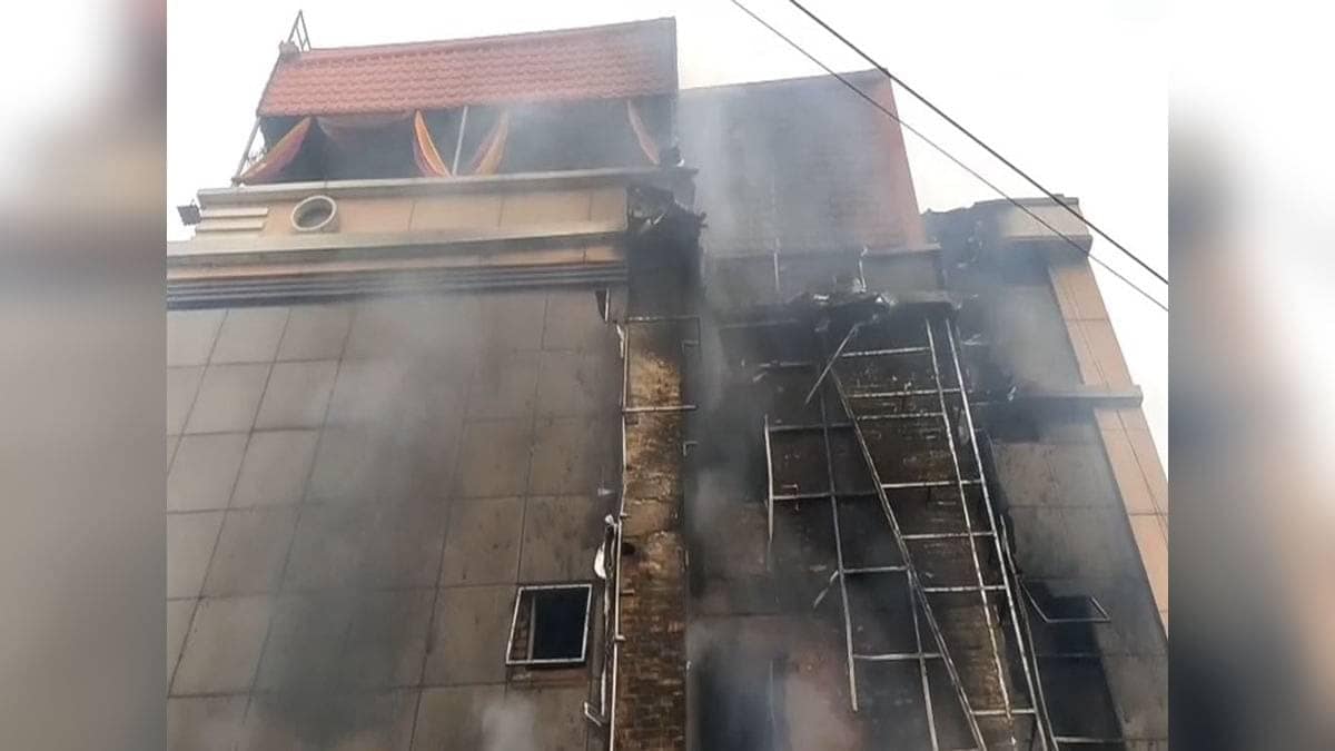UP: Massive Fire Engulfs Banquet Hall In Gorakhpur, Investigation Underway