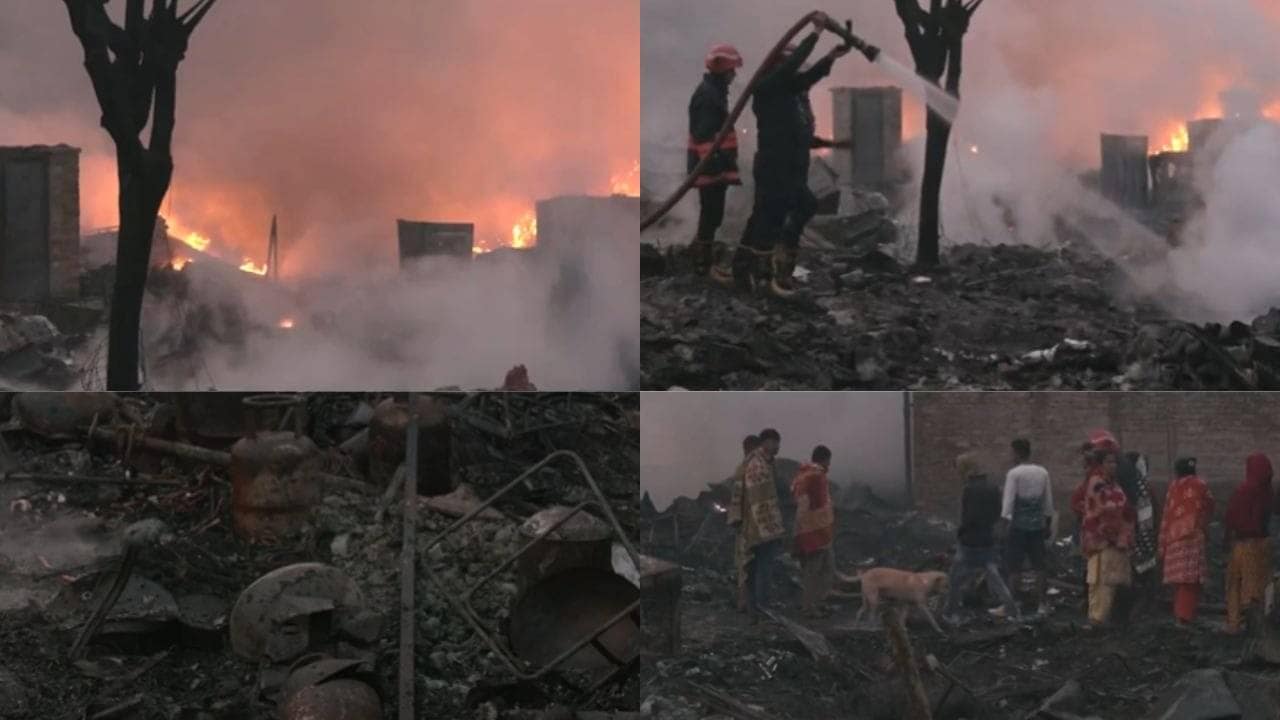 Massive Fire Engulfs 500 Huts in Slum Near Delhi’s Rithala Metro Station, 1 Child Injured
